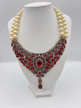Heidi Daus Worth Waiting For Necklace on Siam Red JP475